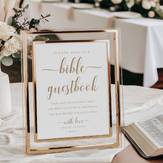 Poster Leyton Gold Sign Our Bible Mariage Guides