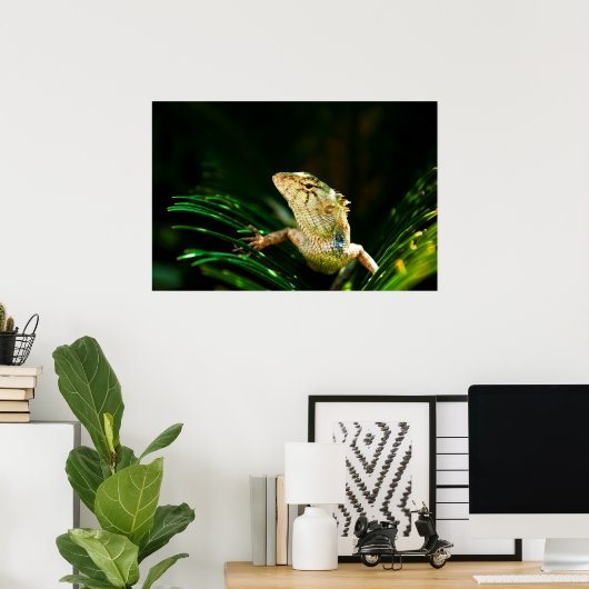 Poster Lézard commun (Bureau à domicile)