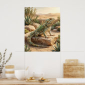 Poster Lézard d'Aloès Soleil du désert (Cuisine)