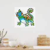 Poster Lézard drôle et coloré (Cuisine)