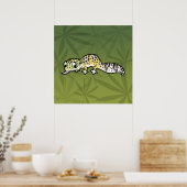 Poster Lézard gecko léopard de dessin animé (Cuisine)