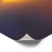 Poster Lézard gris au coucher du soleil (Coin)