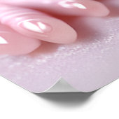 Poster Lézard rose avec yeux bleus (Coin)