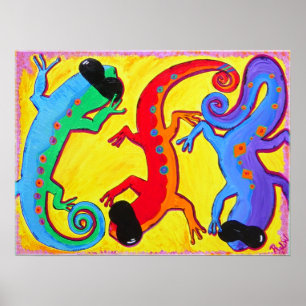 Poster Lézards de Copie-Carribean d'affiche