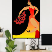Poster LG. Danseuse de flamenco (Bureau à domicile)
