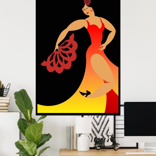 Poster LG. Danseuse de flamenco (Bureau à domicile)