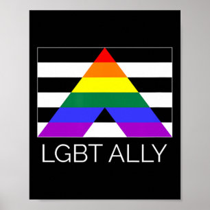 Poster Lgbt Ally Rainbow Gay pride Drapeau T Chemise