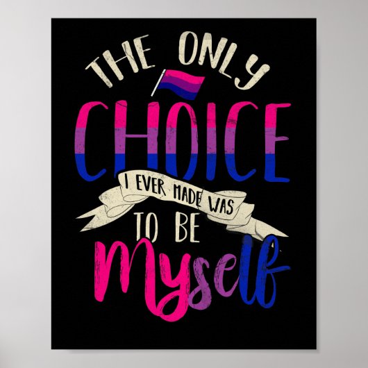 Poster LGBT Bi Pride Fier Bisexuel Bisexuel Drapeau seule (Devant)