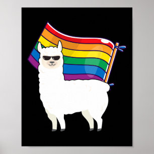 Poster Lgbt Drapeau T Chemise Llama Gay Lesbian Résiste H