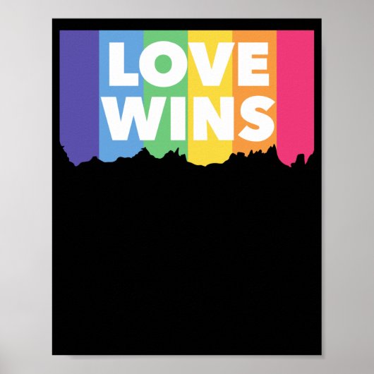 Poster LGBT+fierté. L'amour gagne. Queer. (Devant)