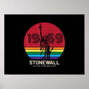 Poster Lgbt Gay Lesbian Pride 52e anniversaire Stonewall