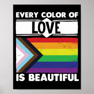 Poster LGBT Gay pride Mois Chaque Couleur D'Amour Est