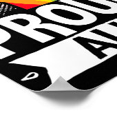 Poster LGBT Gay pride Mois Fière Ally Poing (Coin)