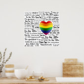 Poster LGBT Je t'aime (Cuisine)