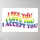 Poster LGBT Je Vous Aime, Je Vous Accepte (Devant)