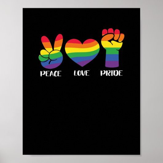 Poster LGBT Mois Gay pride Paix Amour Pride (Devant)