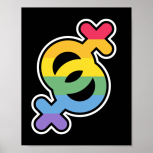Poster LGBT+Pride. Arc en ciel.
