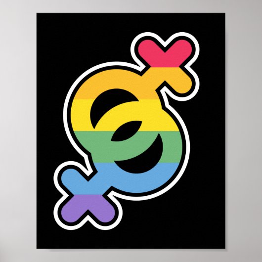 Poster LGBT+Pride. Arc en ciel. (Devant)