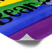 Poster LGBT+pride. Maman ours. Amour arc-en-ciel. (Coin)
