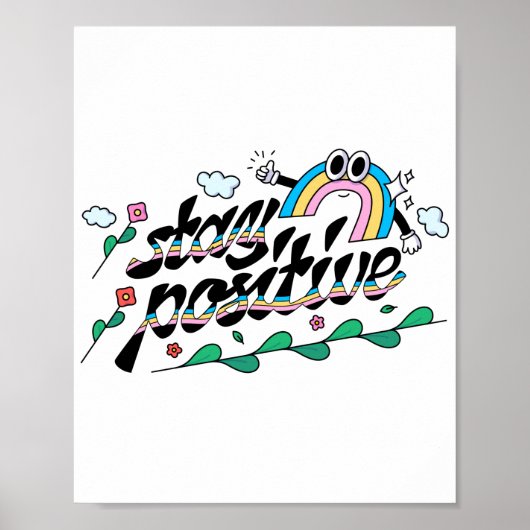 Poster LGBT+Pride. Reste positif. (Devant)
