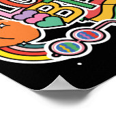 Poster LGBT+Pride. Véritable amour. drapeau arc-en-ciel. (Coin)