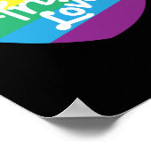 Poster LGBT+Pride. Vrai amour (Coin)