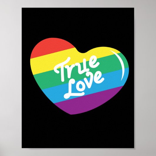 Poster LGBT+Pride. Vrai amour (Devant)