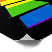 Poster Lgbt-q Fierté Arc-en-ciel Drapeau Gay sapin de Noë (Coin)