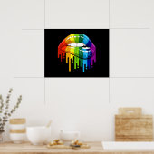 Poster LGBT Rainbow Lip Gay pride (Cuisine)