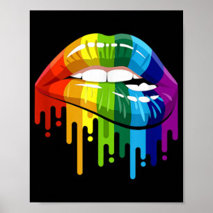 Poster LGBT Rainbow Lip Gay pride