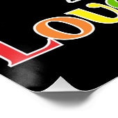 Poster Lgbt Rainbow Lips, Love et Fierté Lgbt (Coin)
