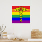 Poster LGBTQ Healthcare Caduceus Signal Mur Art (Cuisine)