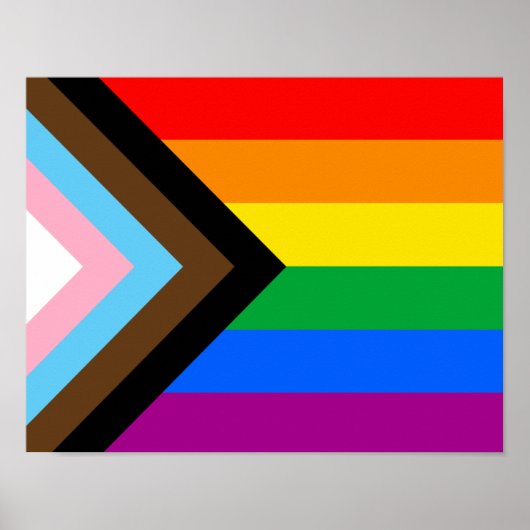 Poster LGBTQ+ Indicateur de fierté de progrès (Devant)