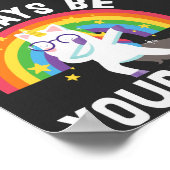 Poster LGBTQ pride Always be yourself rainbow unicorn (Coin)