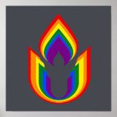 Poster LGBTQ Universalisme unitaire calice flamboyant (Devant)