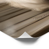 Poster Lhasa Apso Chien dans Noël de neige (Coin)