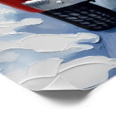 Poster Lhasa Apso Christmas Red Truck Holiday (Coin)