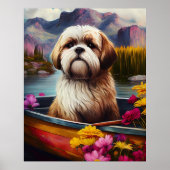 Poster Lhassa Apso sur une rame : une aventure Pittoresqu (Devant)