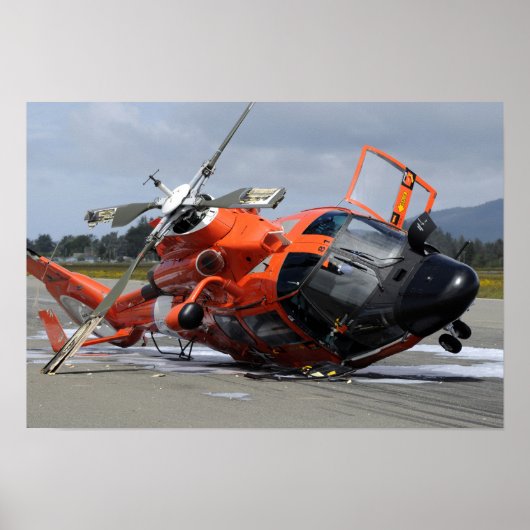 Poster L'hélicoptère Dolphin MH-65 s'est écrasé à l'aérop (Devant)