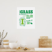 Poster L'herbe est plus verte de ce côté Citation (Cuisine)