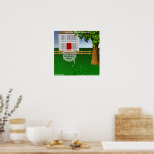 Poster L'Herbe Est Plus Verte Sur L'Autre Côté Drôle Post (Cuisine)