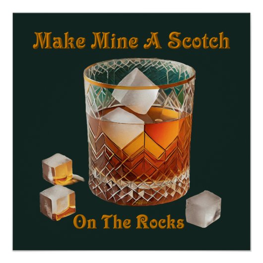 Poster L'Heure Du Cocktail Faire De Moi Un Scotch Sur Les (Devant)