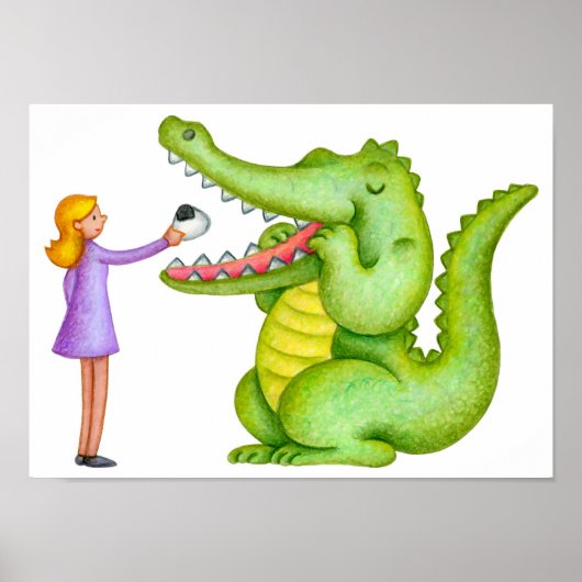 Poster L'heure du déjeuner du crocodile. (Devant)