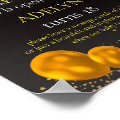 Poster "L'heure du premier anniversaire du bébé noir et o (Coin)