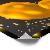 Poster "L'heure du premier anniversaire du bébé noir et o (Coin)