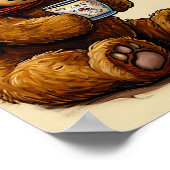 Poster L'heure du thé avec ours (Coin)