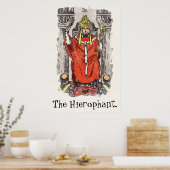 Poster L'Hierophant Majeure Arcana Tarot Carte Peinture (Cuisine)