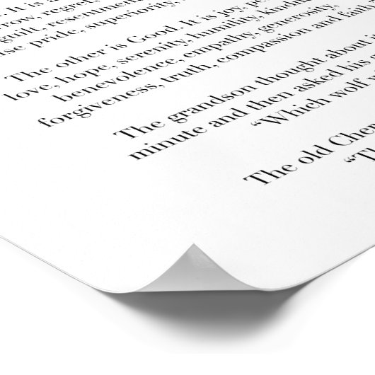 Poster L'histoire de deux loups (Coin)