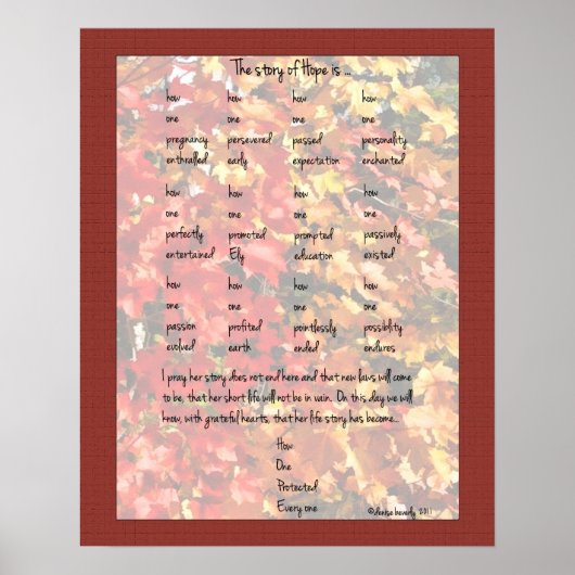 Poster L'Histoire de l'espoir - dénoncer avec véhémence (Devant)