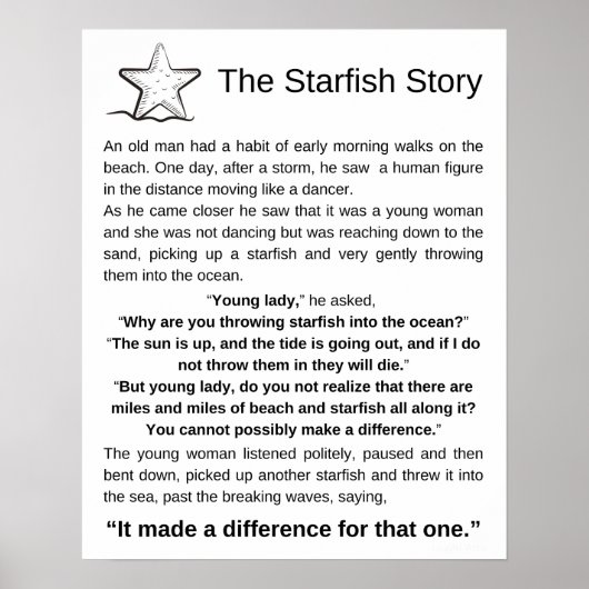Poster L'histoire de Starfish, poème de Starfish (Devant)